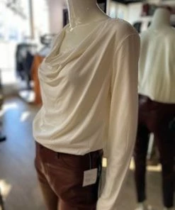 Weekly New Arrivals MODO L/S Draped Neck Bodysuit