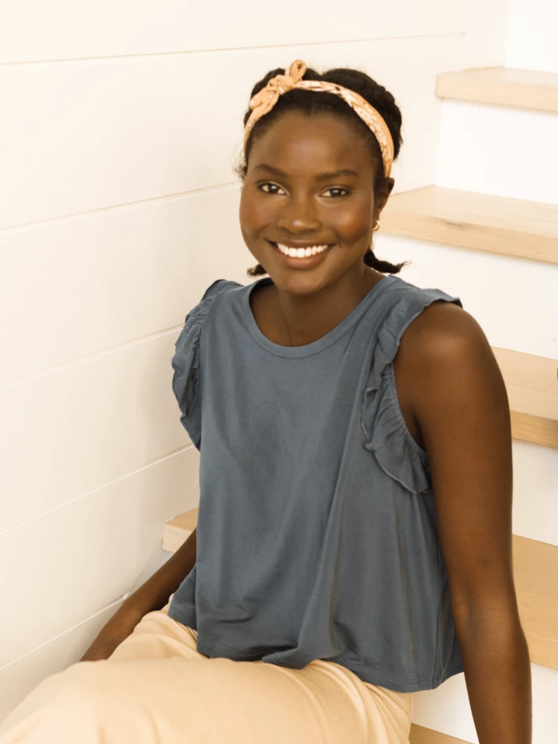 One Tooth Sarnia Women's JACKSON ROWE Muna Ruffle Crop 1 One Tooth Sarnia Women's JACKSON ROWE Muna Ruffle Crop